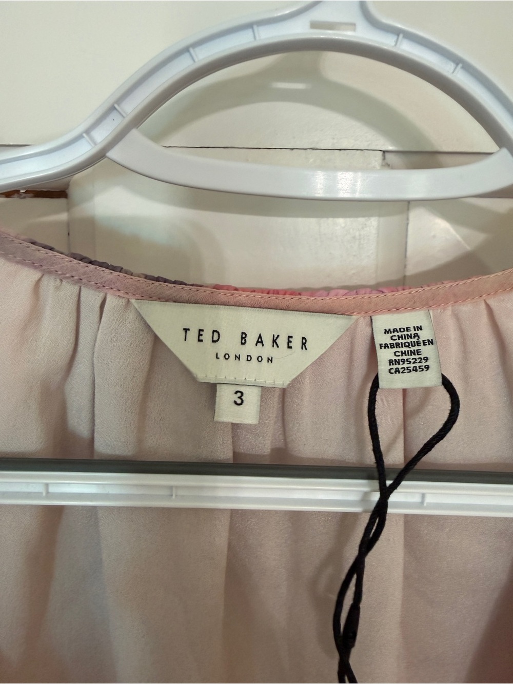 Ted Baker Emiliah Pink Floral Wrap Blouse Long Sleeve Tie Front Top 25713 - Picture 7 of 11